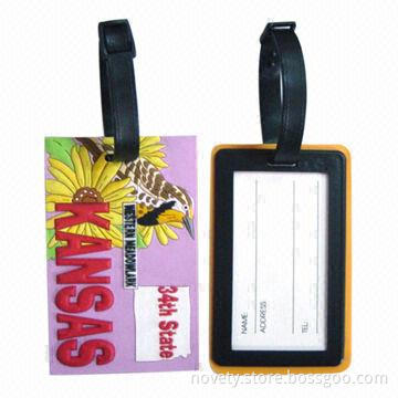 PVC Luggage Tags, Customized Logos Accepted